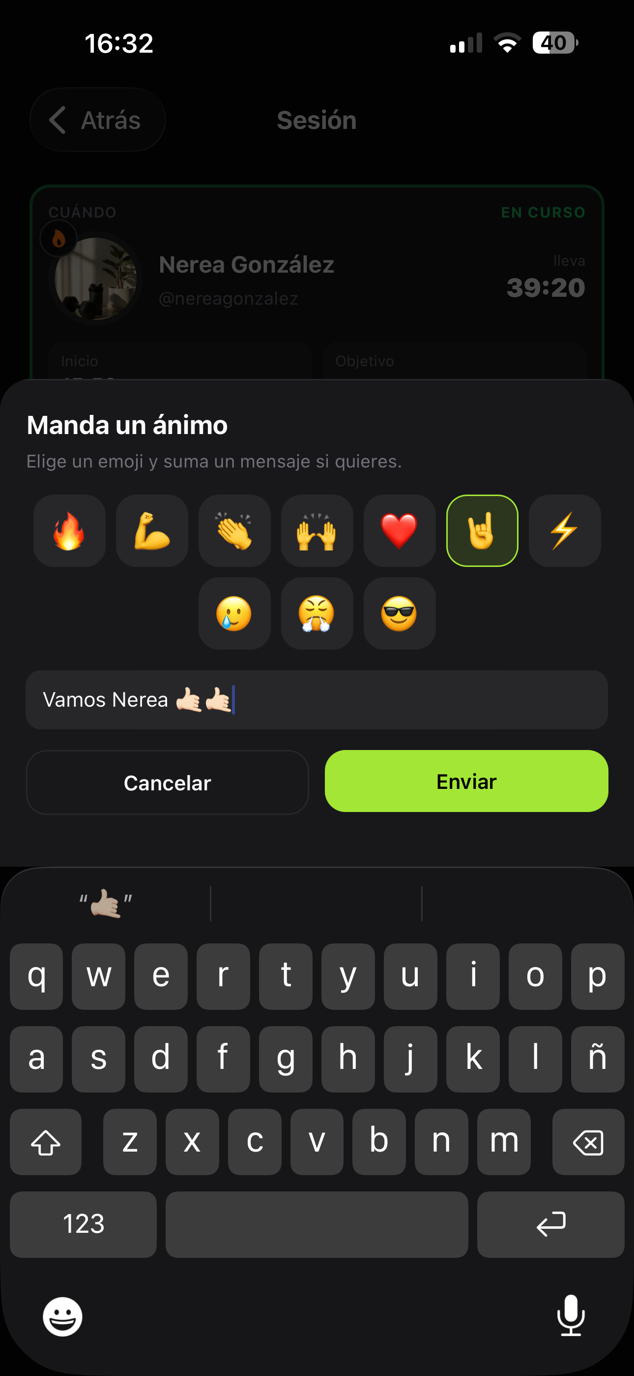Manda un ánimo — Empuja a tus amigos
