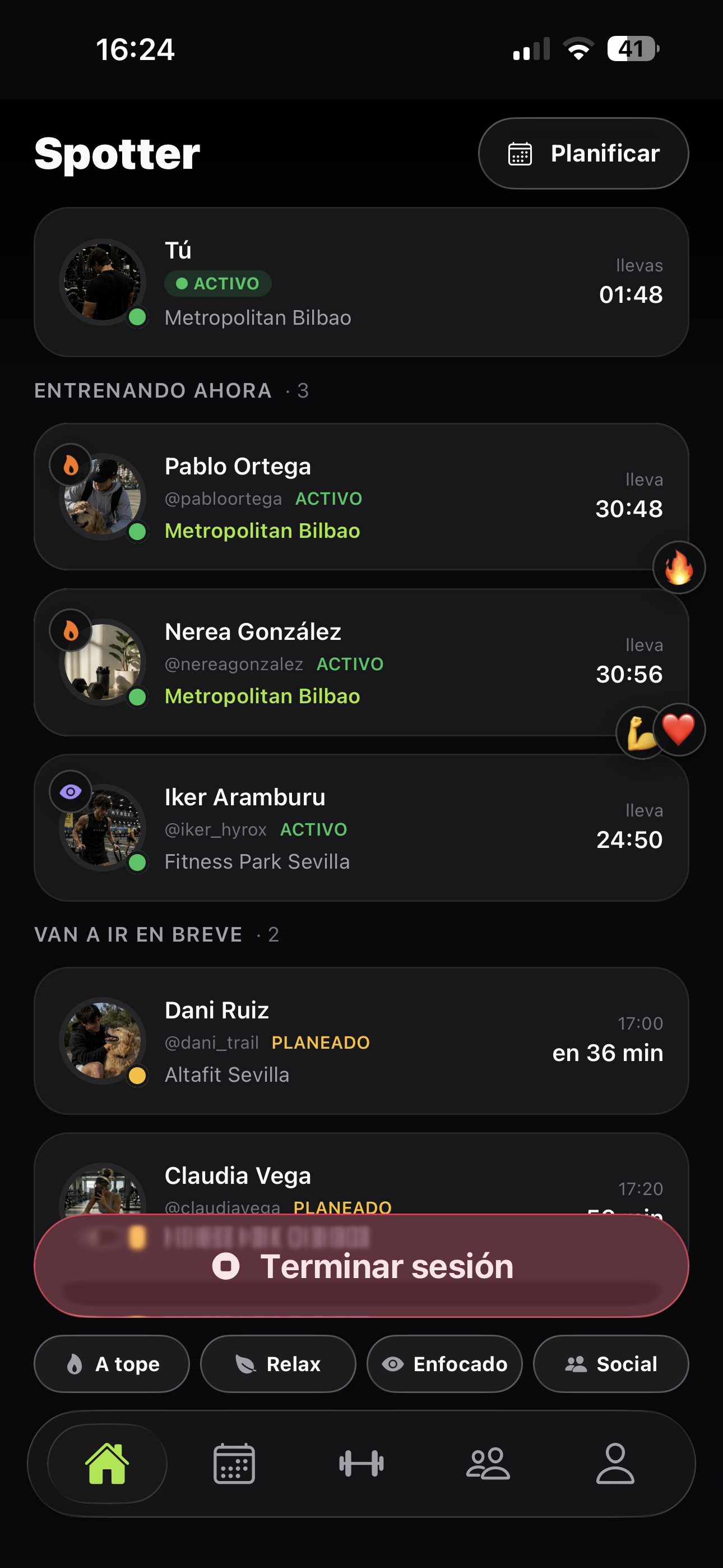 No solo pesas — Cualquier tipo de sesión
