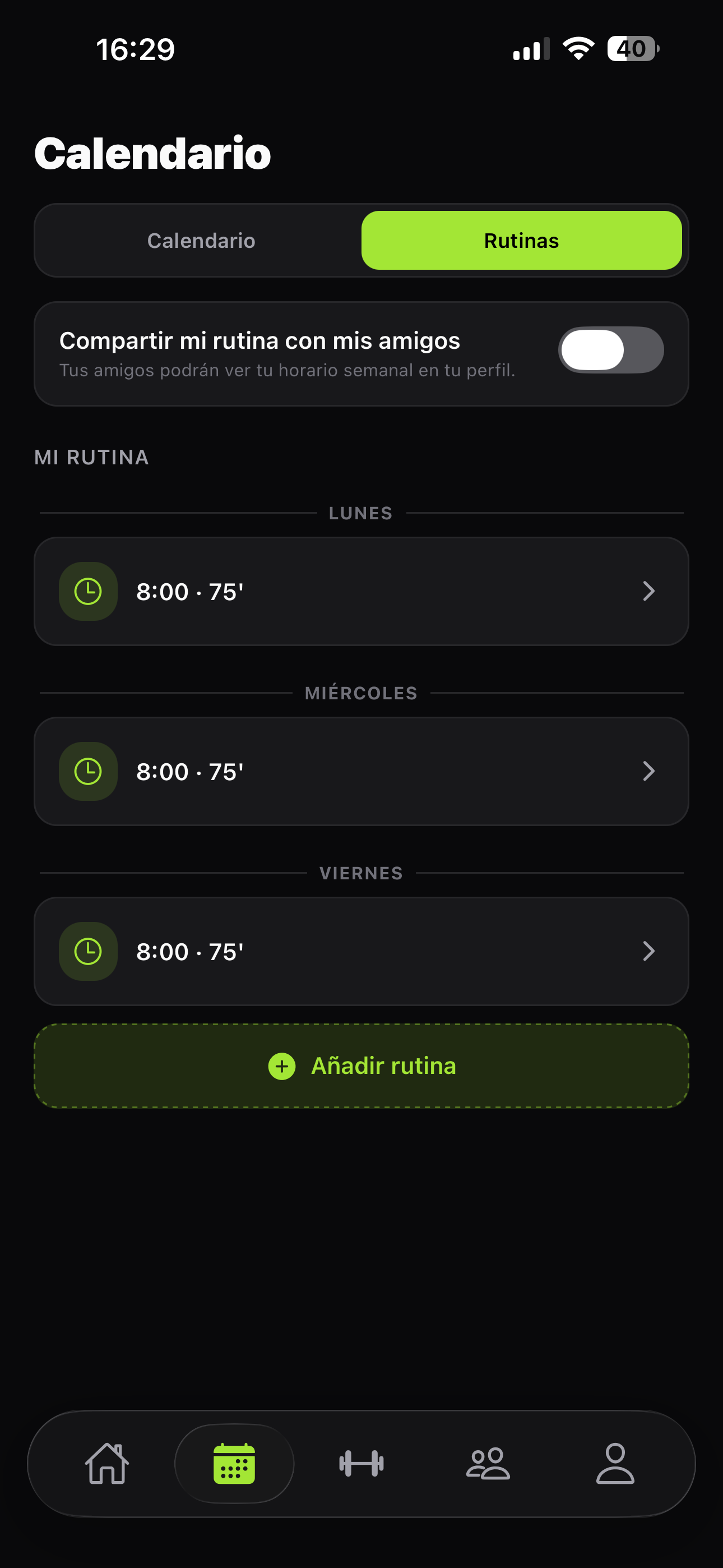 Control de tu rutina — Comparte solo lo que quieras